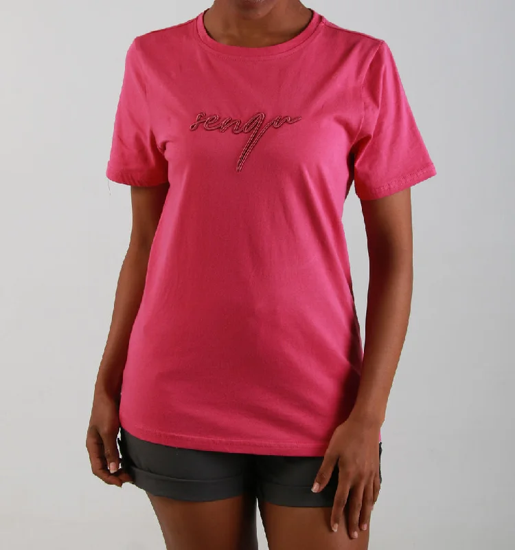 “SENQU CORD EMBROIDERY” TEE – PINK