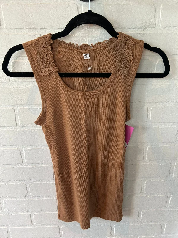 Top Sleeveless By Uniqlo In Brown, Size: Xs