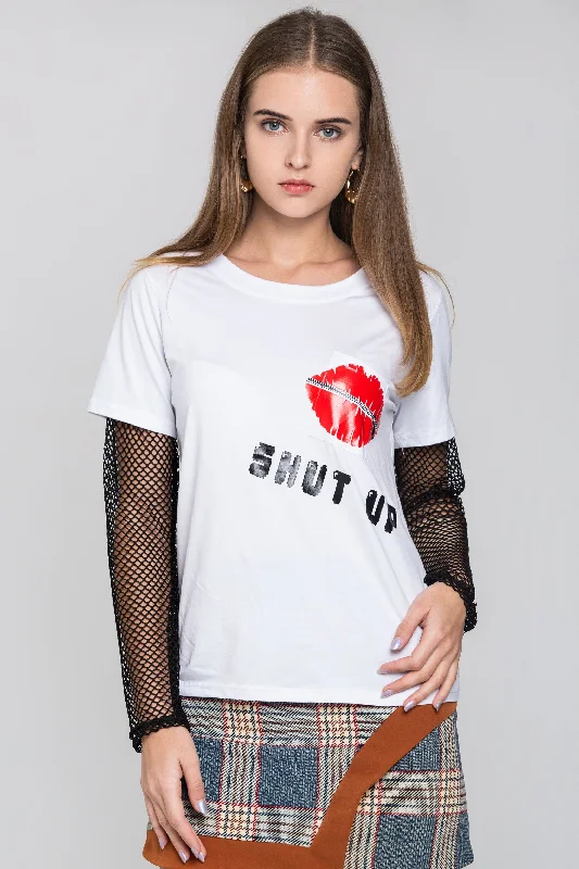 White Shut Up Top