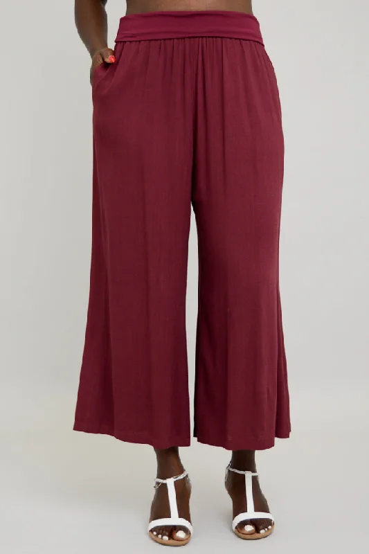 Landon Capri, Burgundy, Linen Bamboo