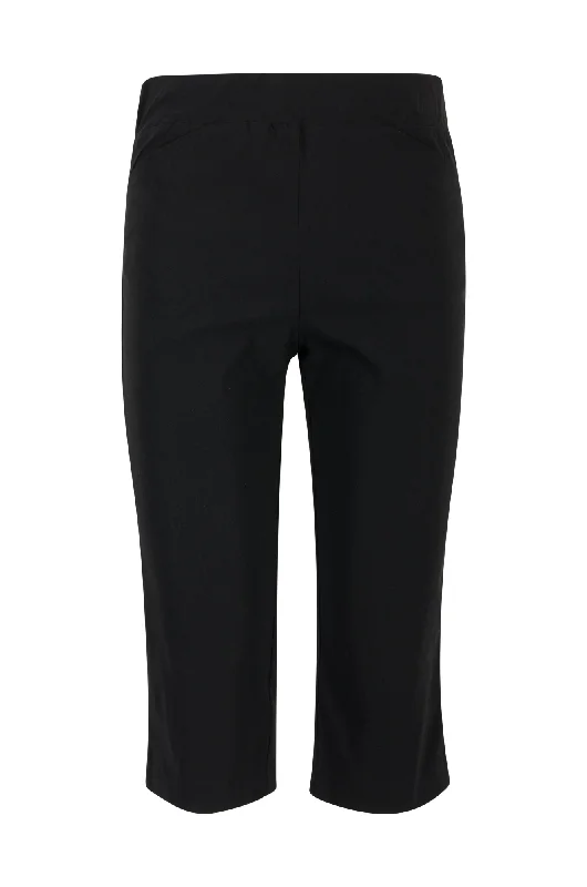 Platinum Bengaline Mid Calf Pants | Black | 7341A1