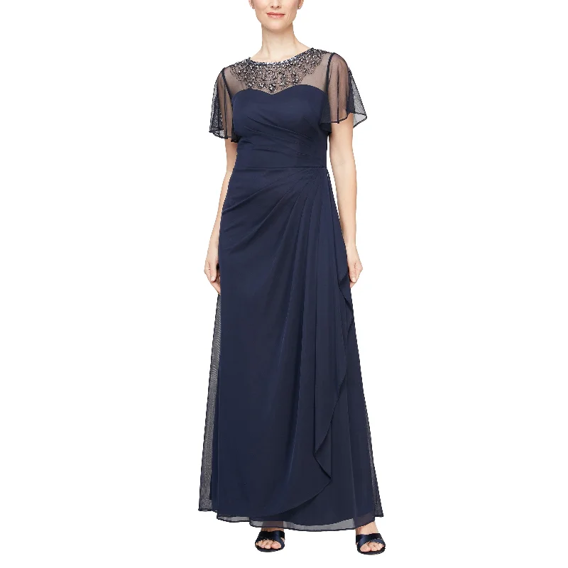 Alex Evenings 8132995 Long Formal A Line Dress