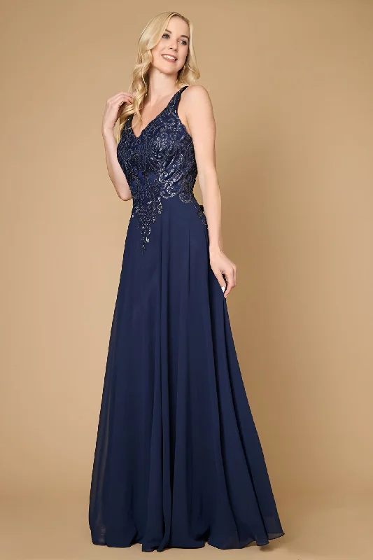 Dylan & Davids Long Formal Party Dress Plus Size Black Tie Navy/Navy