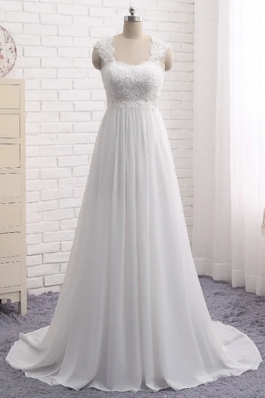 Wedding Dress Sleeveless Lace Plus Size Bridal Gowns for Wedding for Beach Wedding Formal Women's Dresses